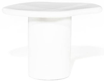 Stolik pomocniczy asymetryczny 58x41 cm biały – obraz-1