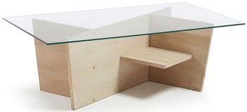 Stolik kawowy 110x60 cm szklany blat – obraz-1