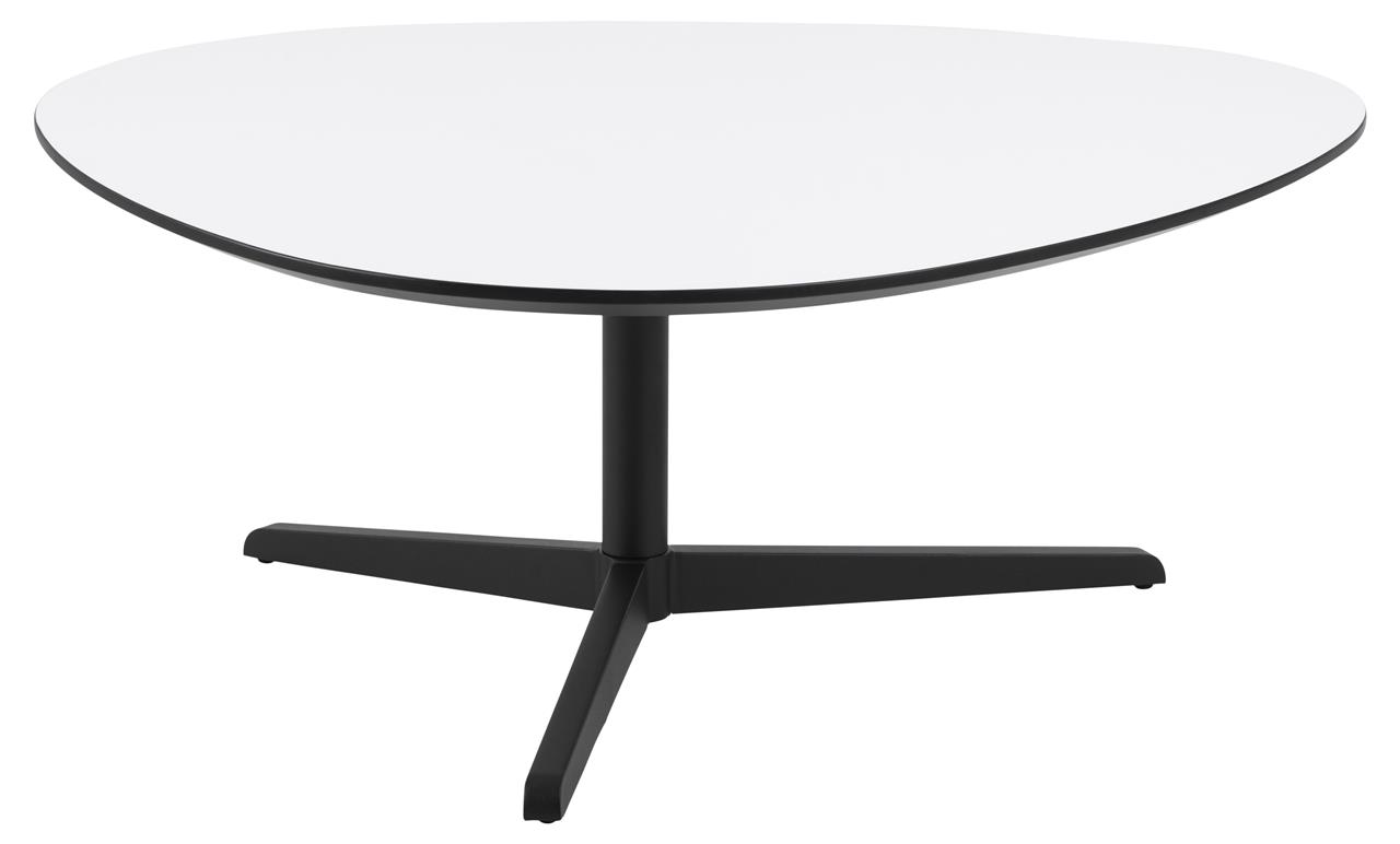 Stolik kawowy Garceau 103x95 cm biało-czarny – obraz-1