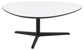 Stolik kawowy Garceau 103x95 cm biało-czarny – obraz-1