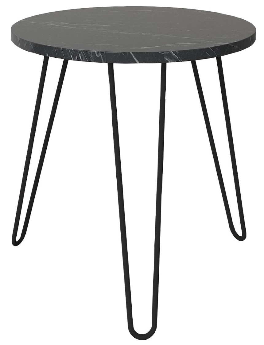 Stolik kawowy Beren ∅44x47 cm czarny – obraz-1