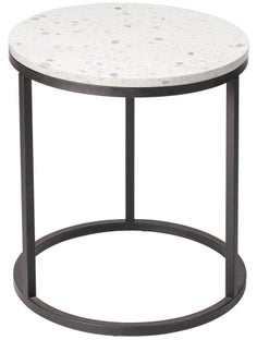 Stolik Bianco ∅50 cm czarno-biały – obraz-1