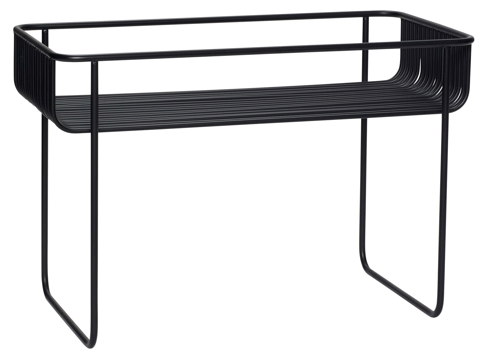 Stolik kawowy Blaize 61x41 cm czarny – obraz-1