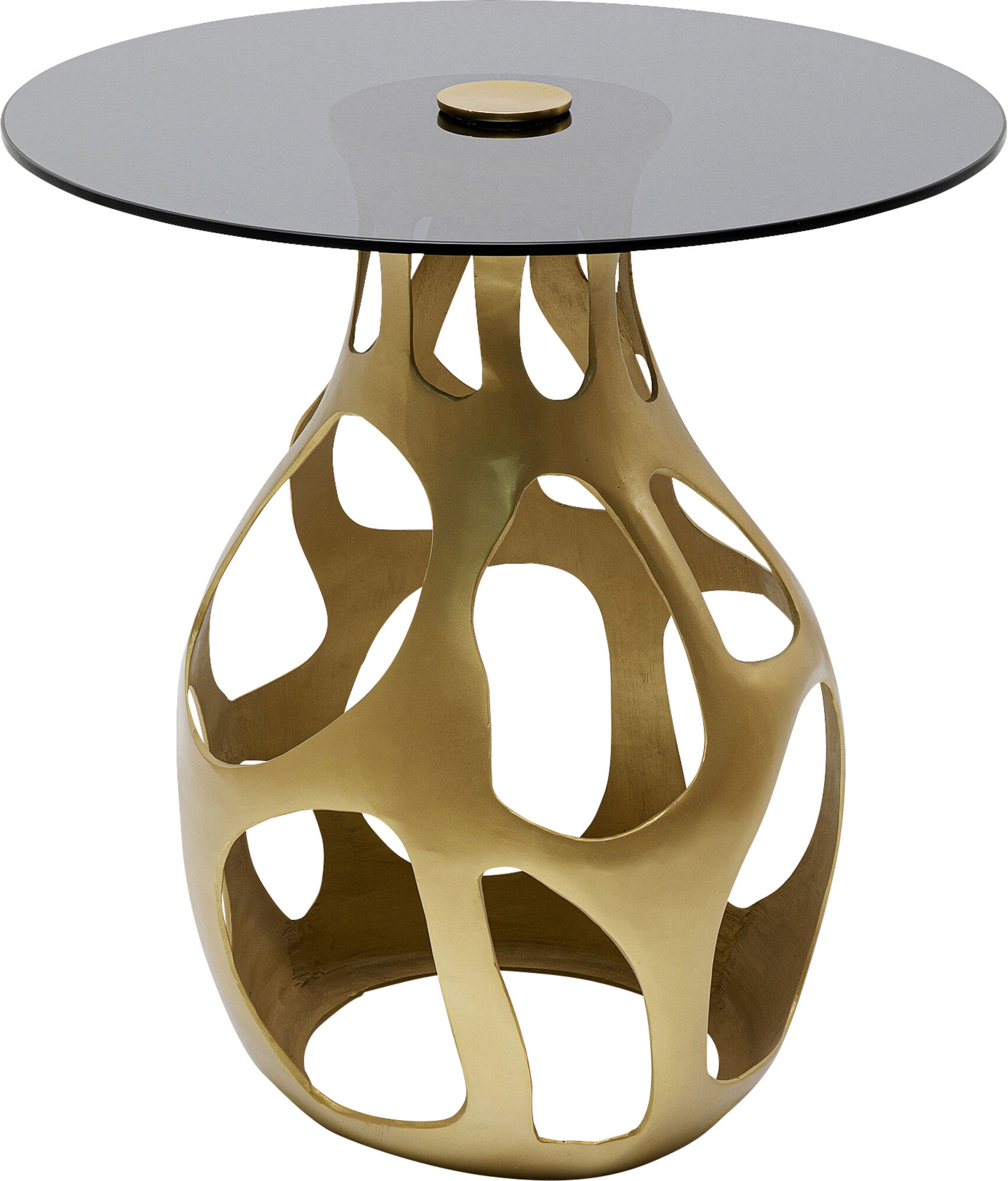 Tavolino d'appoggio Volcano oro Ø60cm – immagine-1.