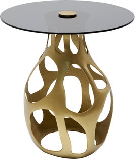 Tavolino d'appoggio Volcano oro Ø60cm – immagine-1.
