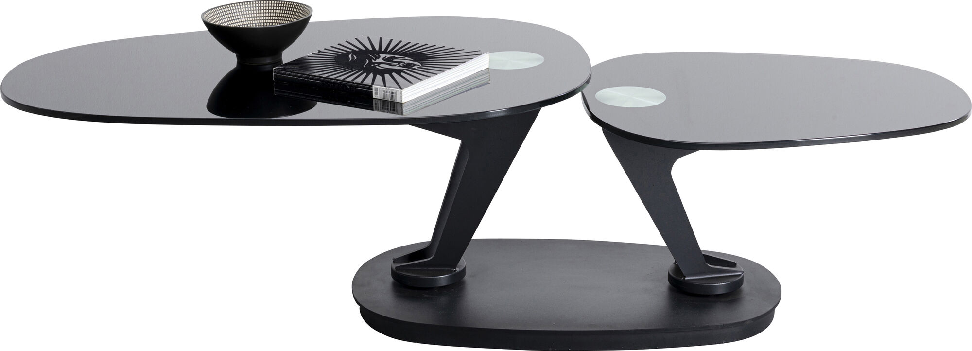 Fekete Franklin Állítható Dohányzóasztal 150x58cm – kép-1.