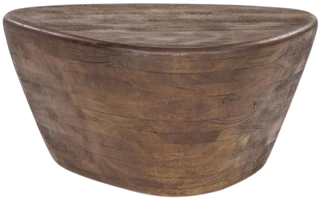 Stolik kawowy brązowy z drewna mango 70x53 cm – obraz-1