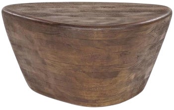 Stolik kawowy brązowy z drewna mango 70x53 cm – obraz-1