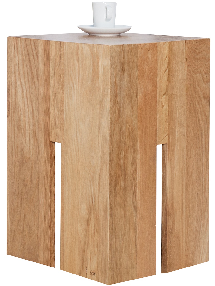 Stolik kawowy naturalny dębowy 30xH45 cm – grafika-1.