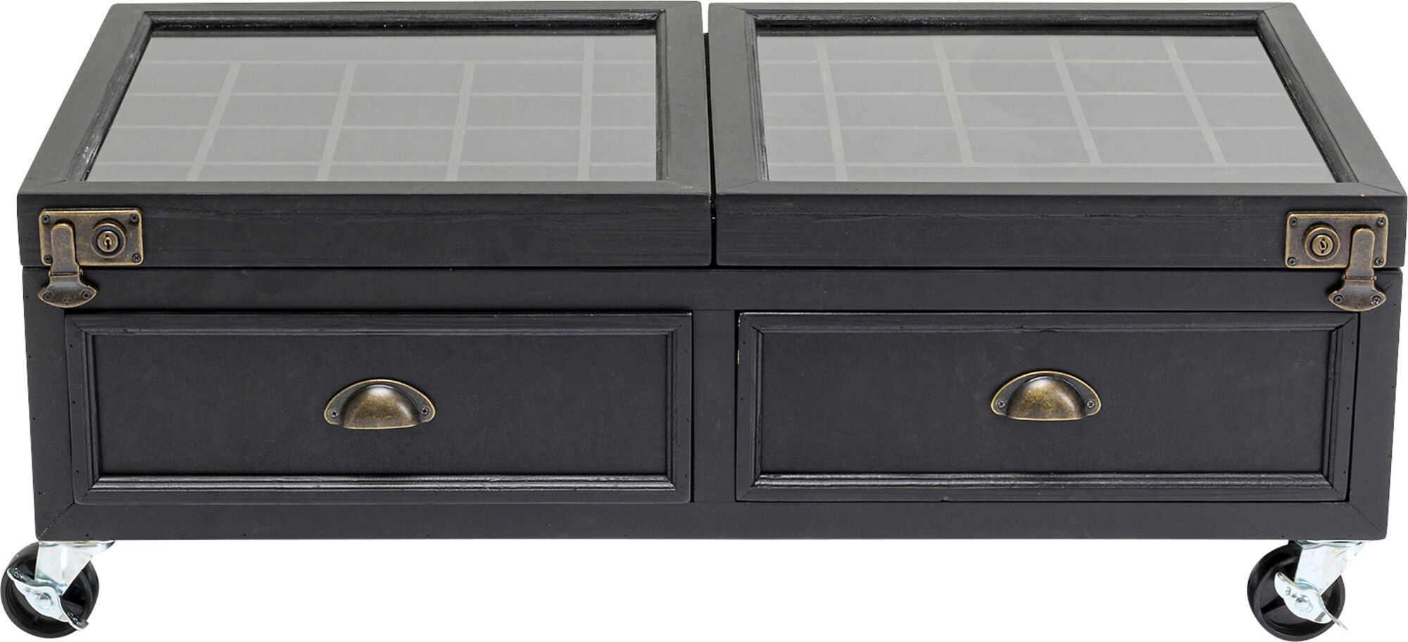Stolik kawowy Collector Double 101x56 cm czarny – obraz-1