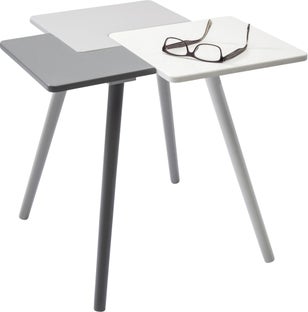 Stolik kawowy Connected 50x47 cm biało-szary – obraz-1