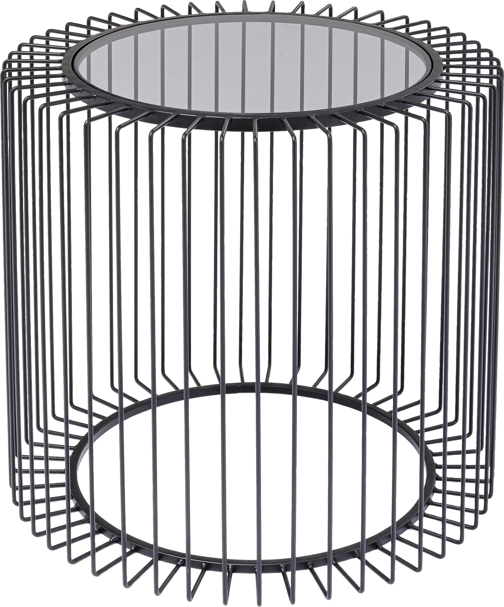 Sidebord Dimension Round - Rund Svart/Glass Ø50CM – bilde-1.