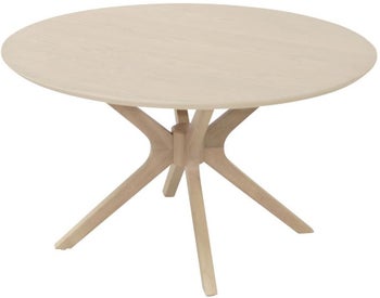 Stolik kawowy okrągły drewniany Ø80x45 cm – obraz-1