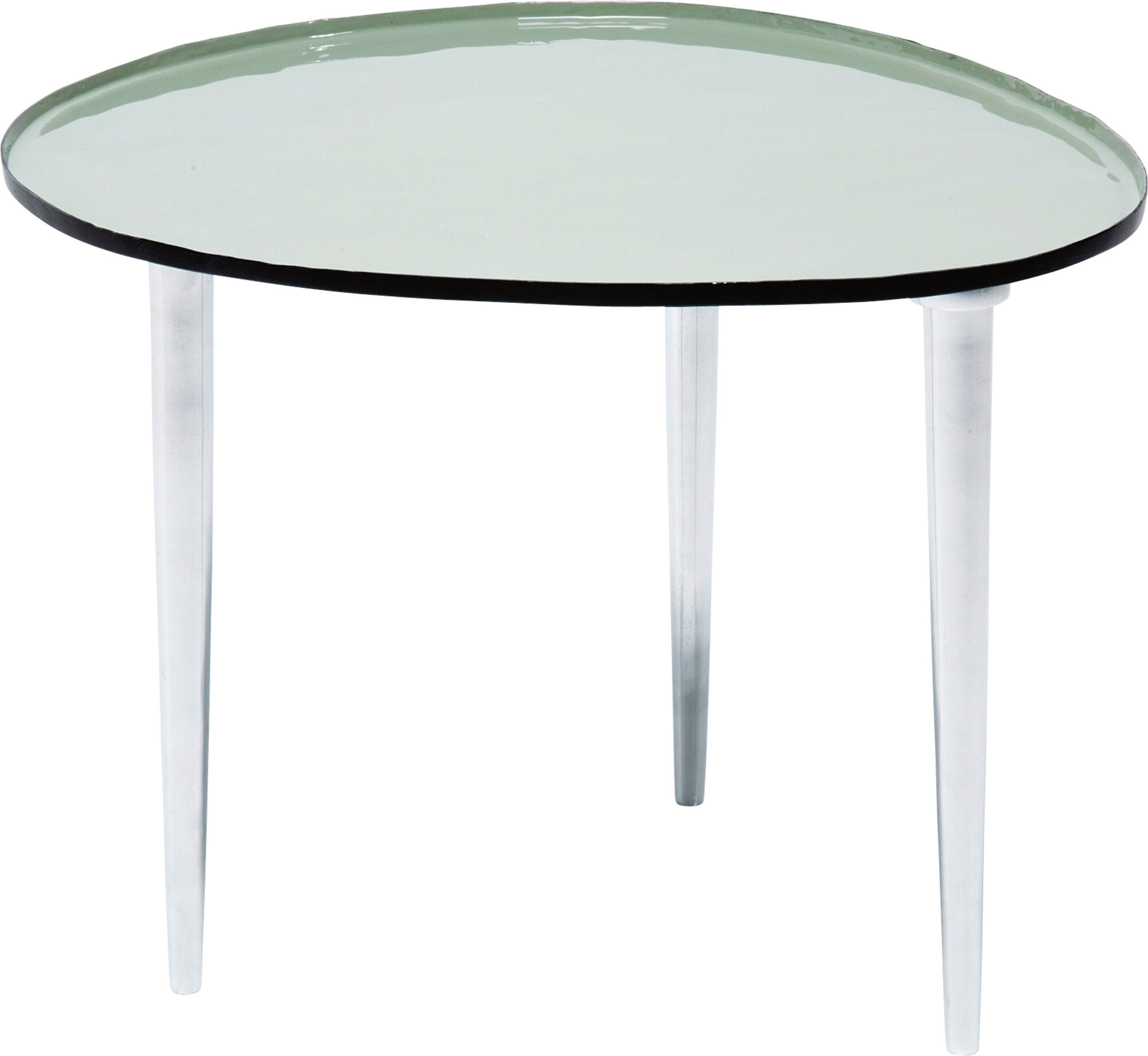 Stolik kawowy Egg 50x45 cm zielony nogi białe – grafika-1.