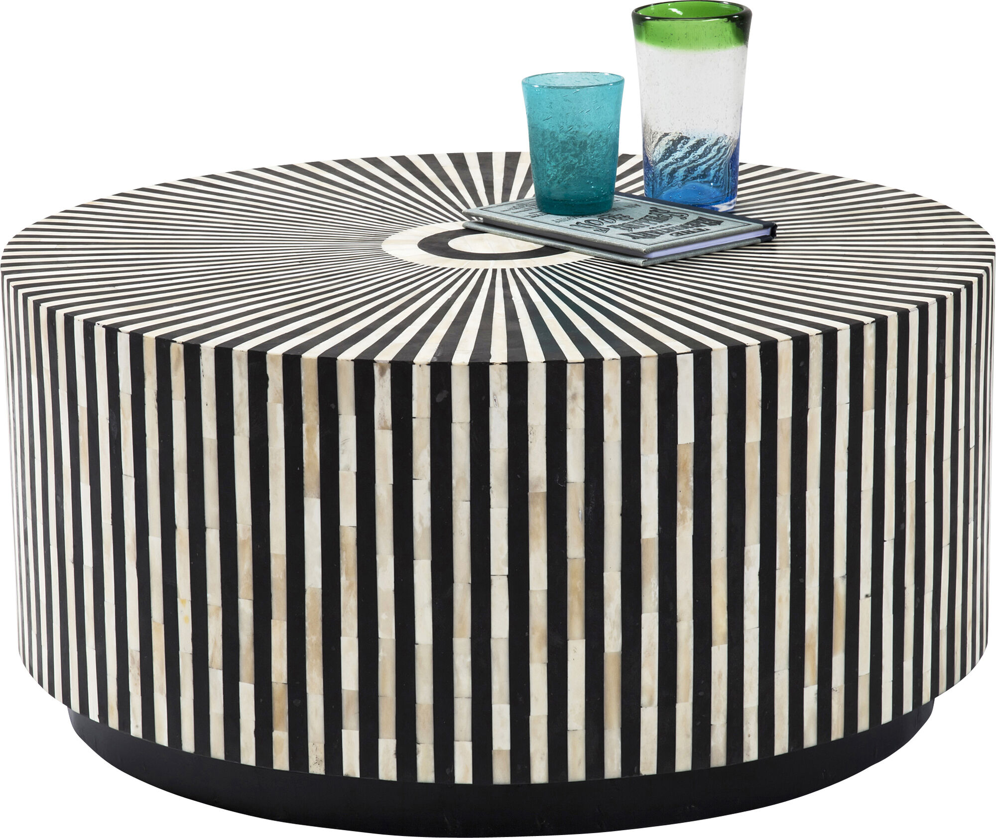 Masuta de Cafea Electra Ø75cm Alb-Negru – imagine-1.