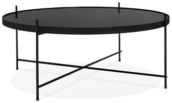 Stolik kawowy Espejo Big ∅83 cm czarny – obraz-1