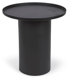 Stolik pomocniczy metalowy czarny ∅45x46 cm – obraz-1