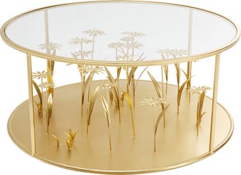 Sofabord Flower Meadow Gull Ø80cm – bilde-1.