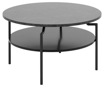 Stolik kawowy okrągły czarny Ø80x45 cm – obraz-1