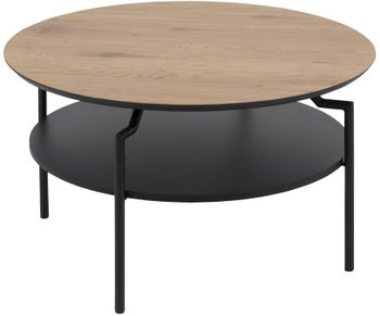 Stolik kawowy okrągły metalowy Ø80 cm w stylu nowoczesnym i eleganckim – grafika-1.