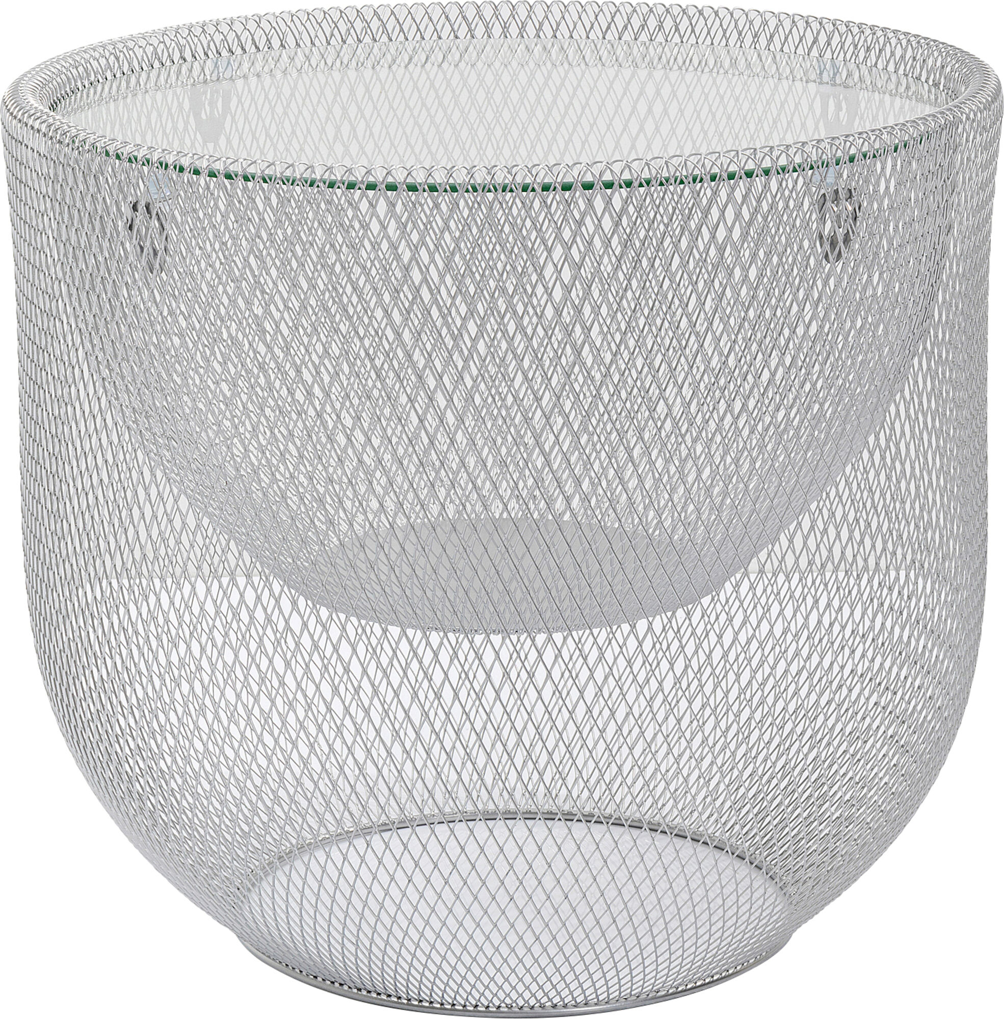 Stolik kawowy Grid Ø55 cm srebrny – obraz-1