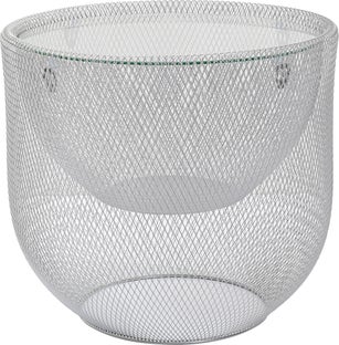 Stolik kawowy Grid Ø55 cm srebrny – obraz-1