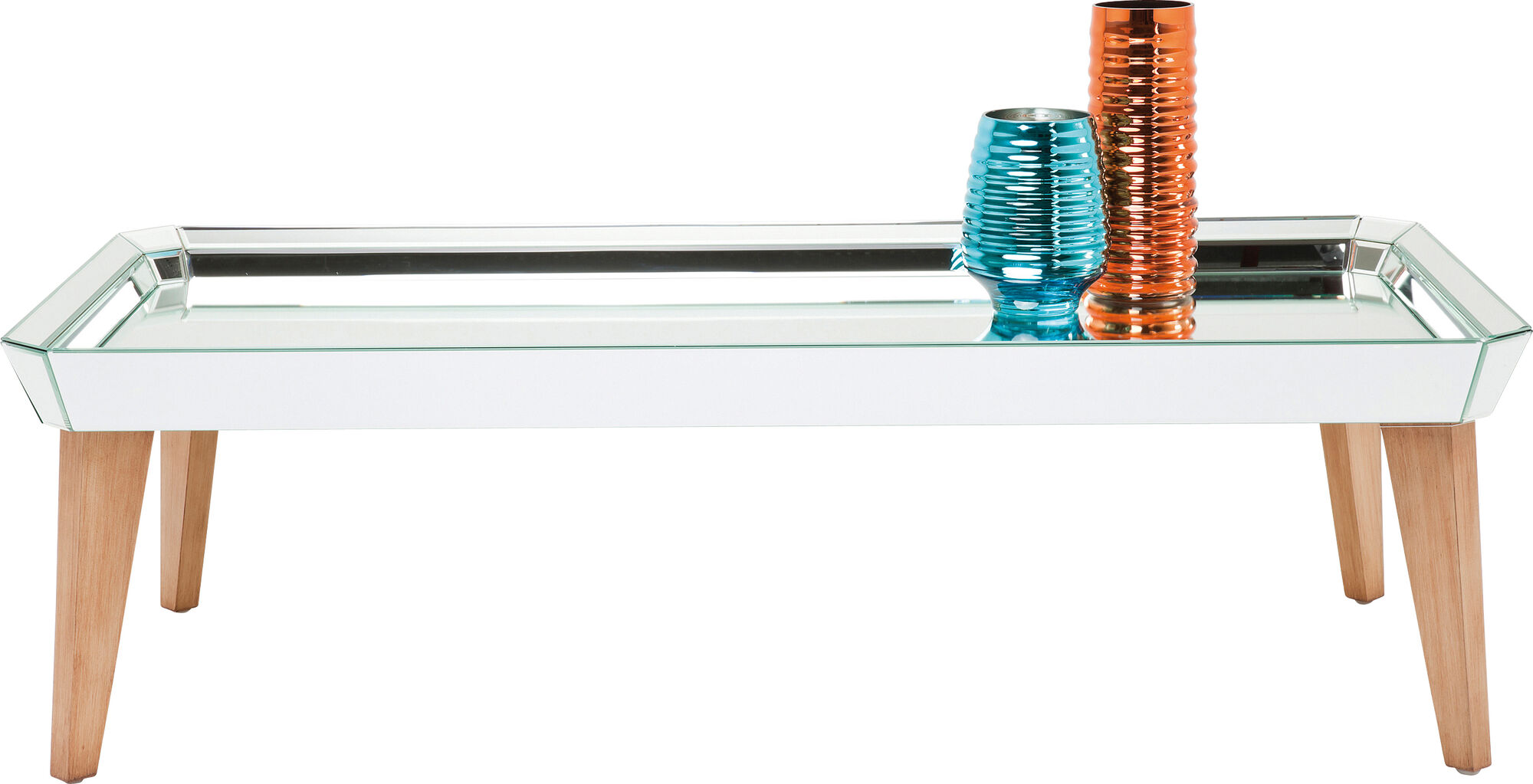 Stolik Kawowy Heaven Earth blat szklany 140x70 cm transparentny  – obraz-1