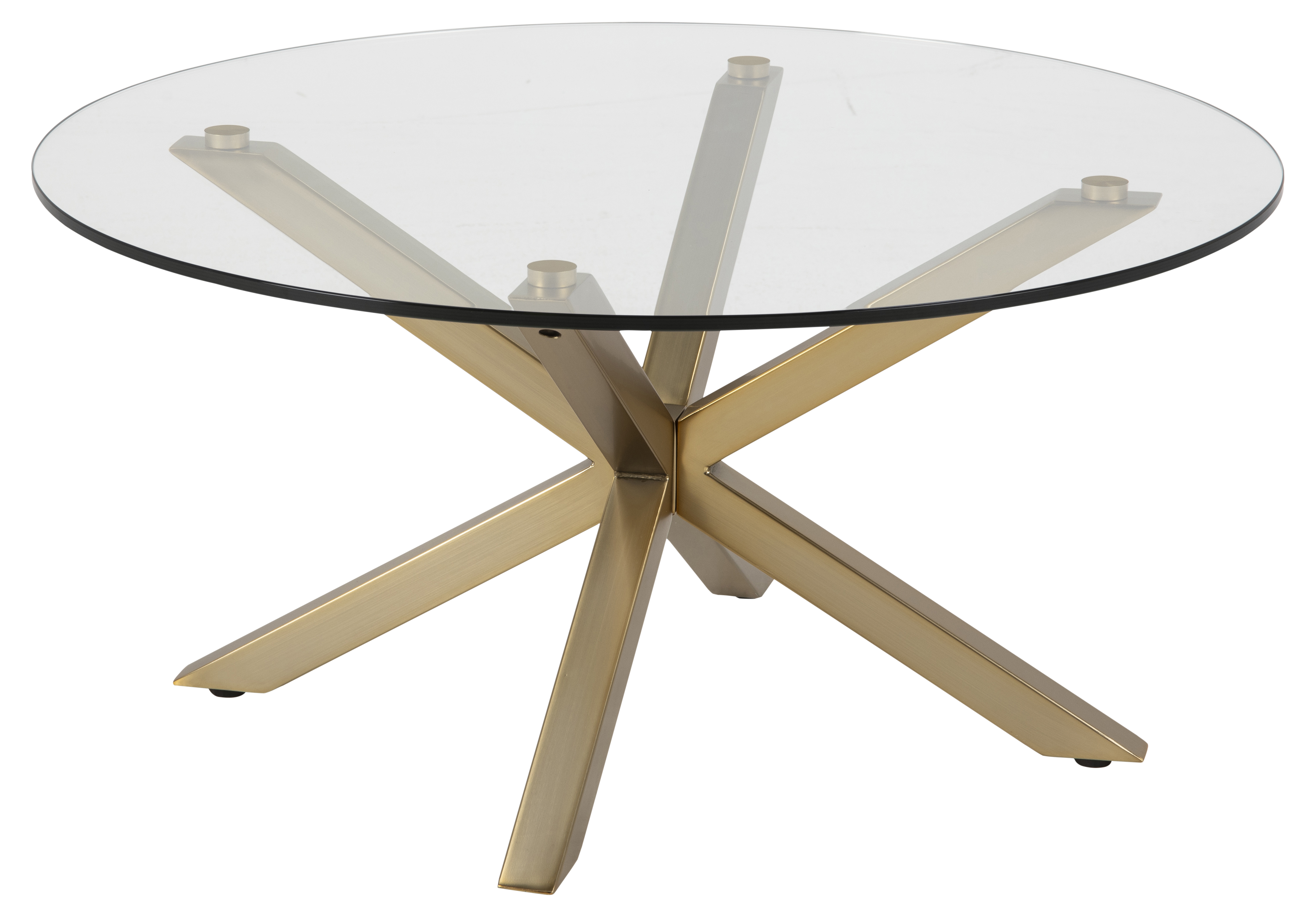 Stolik kawowy Efrati Ø82 cm transparenty – obraz-1