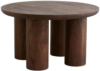 Stolik kawowy Helin Ø70x40 cm brązowy – obraz-1