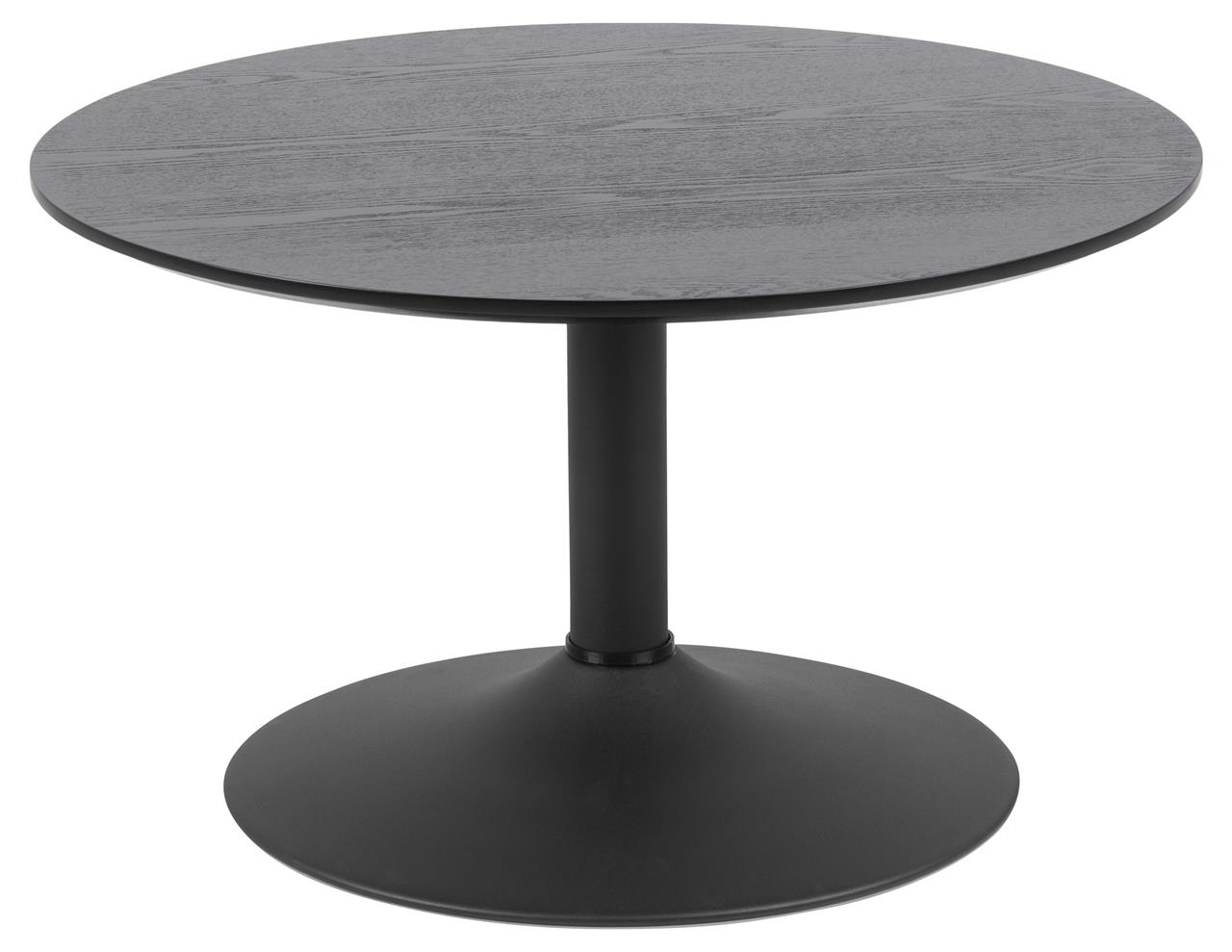 Stolik kawowy okrągły czarny Ø70x40 cm – obraz-1
