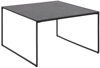 Stolik kawowy kwadratowy metalowy czarny 80x80 cm – obraz-1