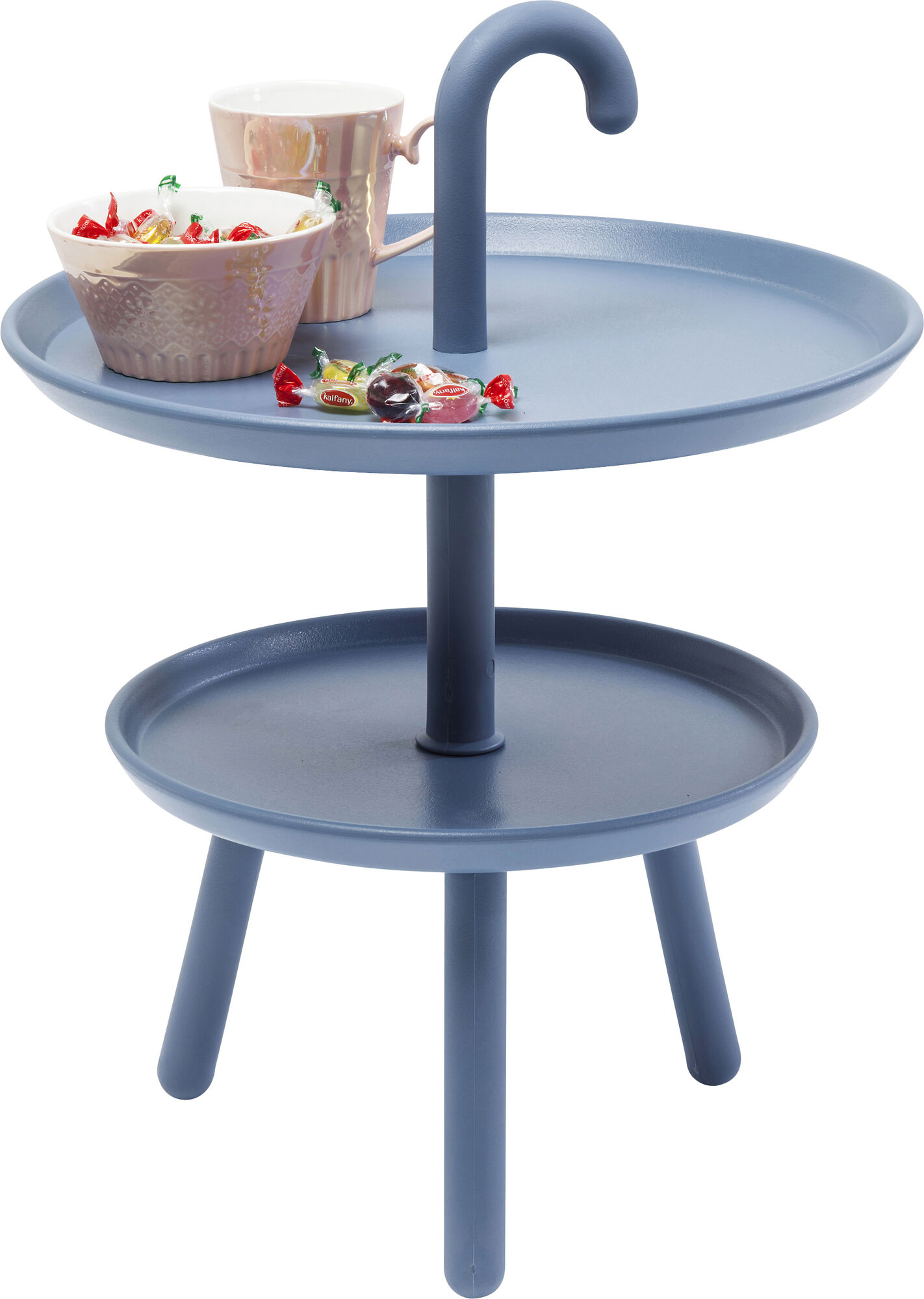 Stolik kawowy Jacky Ø42 cm niebieski – obraz-1
