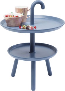 Stolik kawowy Jacky Ø42 cm niebieski – obraz-1