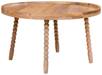 Stolik kawowy okrągły z drewna mango Ø60 cm – grafika-1.