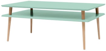 Stolik kawowy Koro z wysokim blatem 110x70 cm miętowy – obraz-1