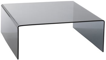 Stolik kawowy szklany czarny 100x100 cm – obraz-1