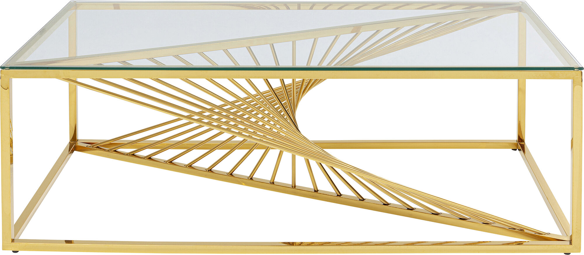 Arany Laser Dohányzóasztal 120X60Cm – kép-1.