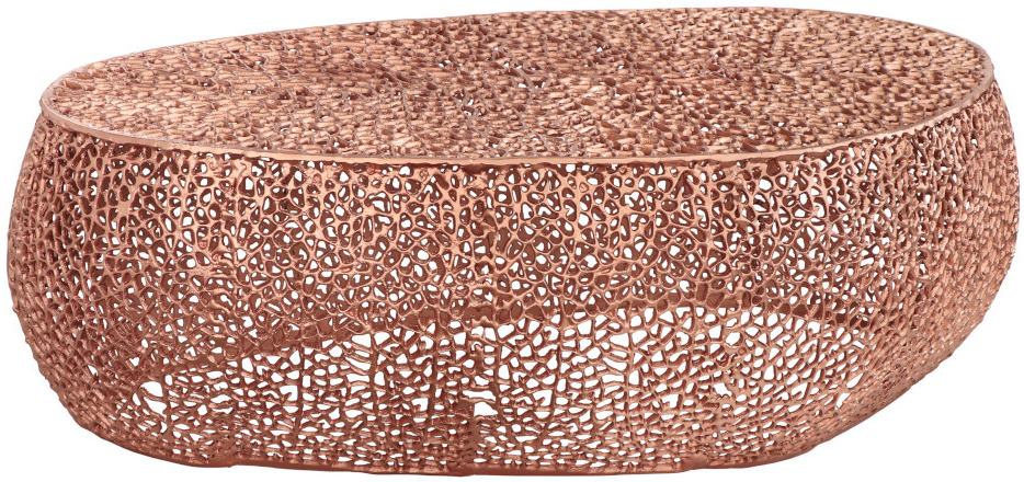 Stolik kawowy Condi 122x69 cm miedziany – obraz-1