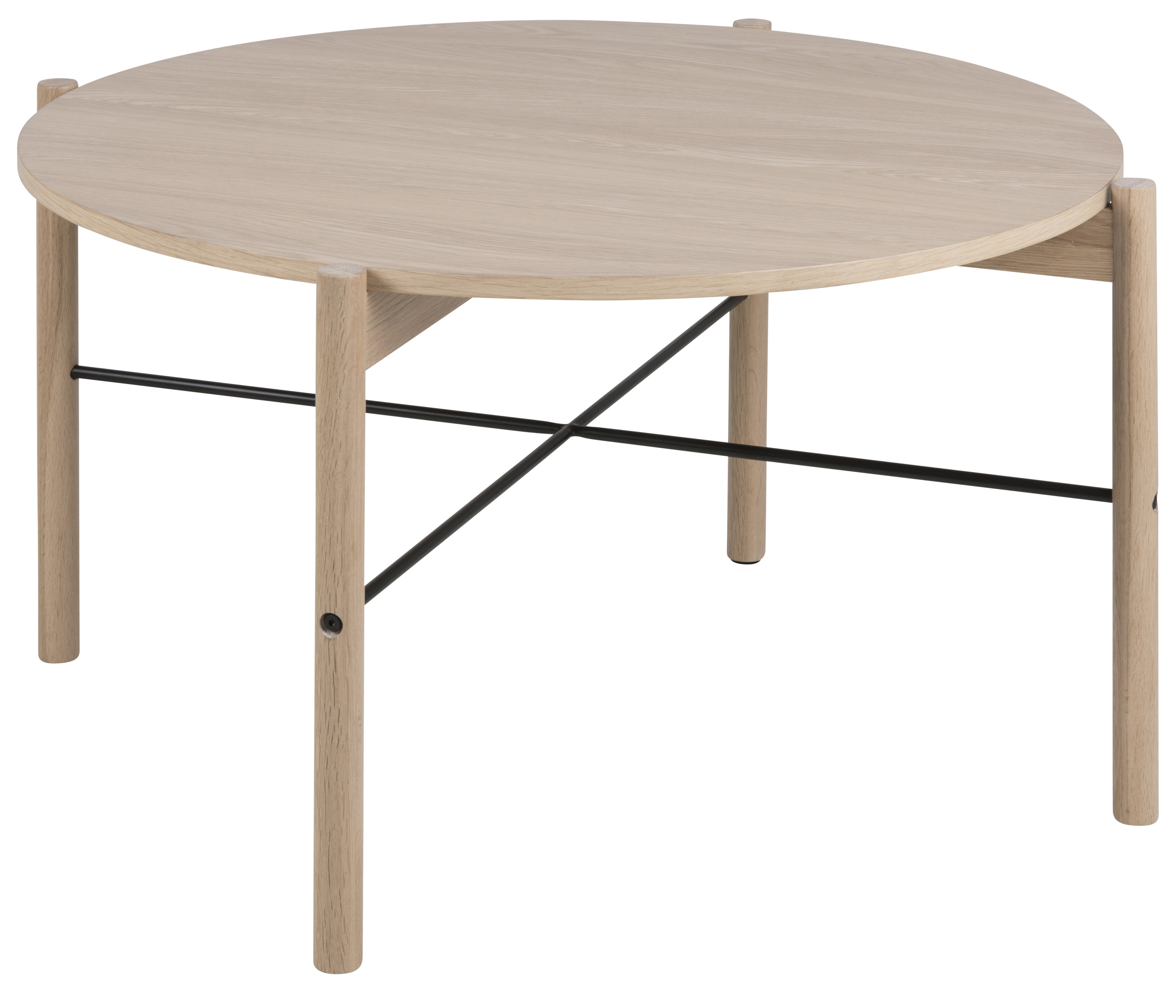 Stolik kawowy Leka Ø80 cm naturalny – obraz-1