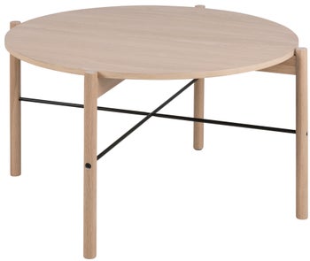 Stolik kawowy Leka Ø80 cm naturalny – obraz-1