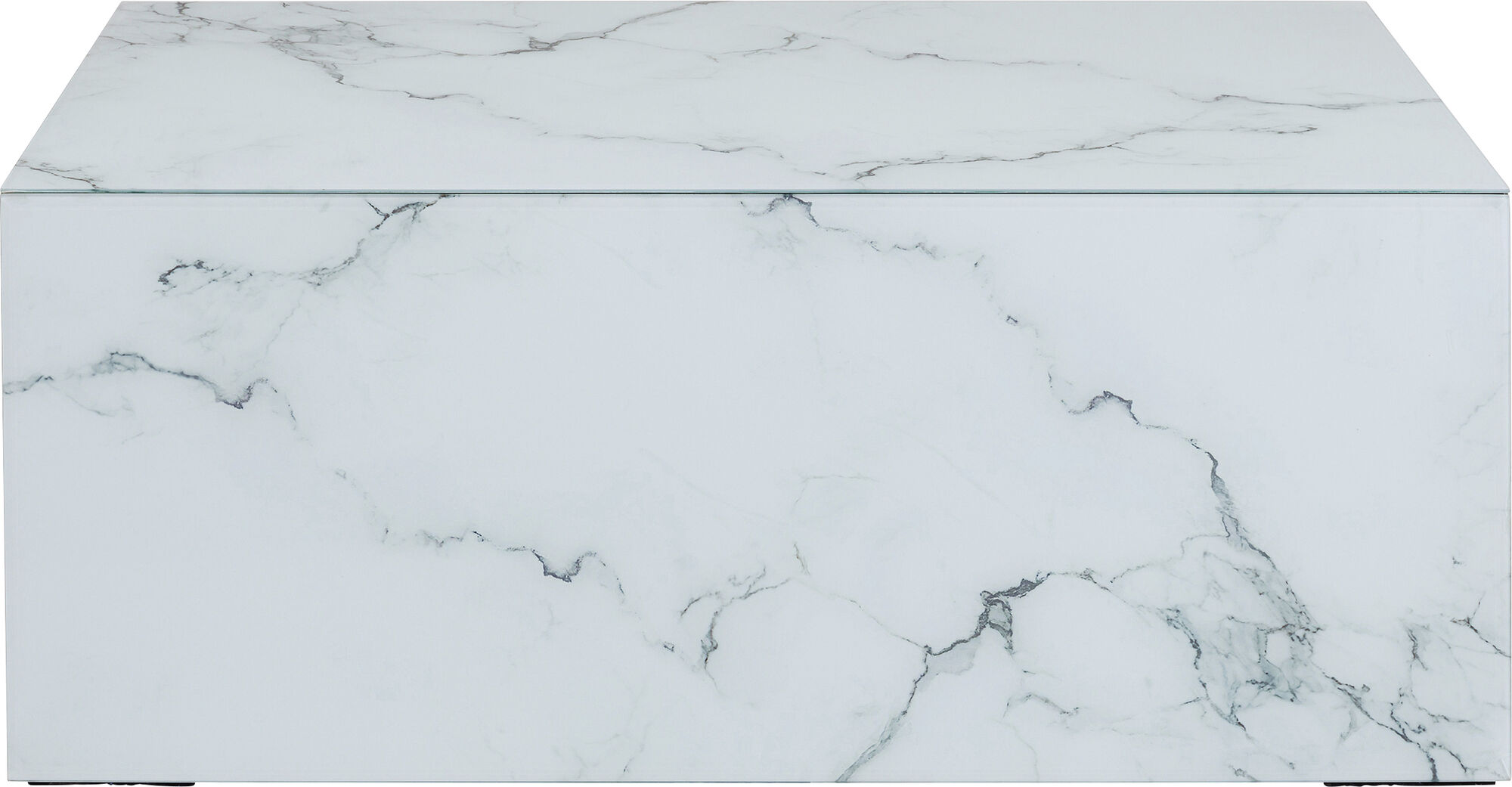 Stolik kawowy Luxury Marble 90x50 cm szklany – grafika-1.
