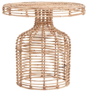 Stolik kawowy Nature Ø46 cm rattanowy – obraz-1