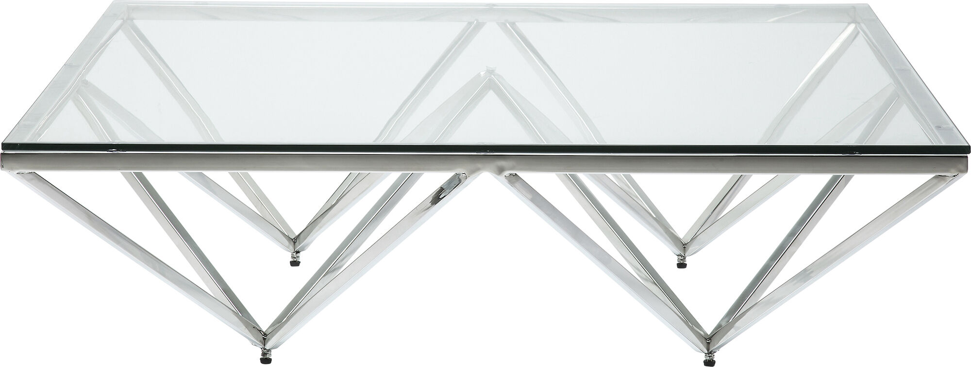 Soffbord Network Krom/Glas, 105x105cm – bild-1.