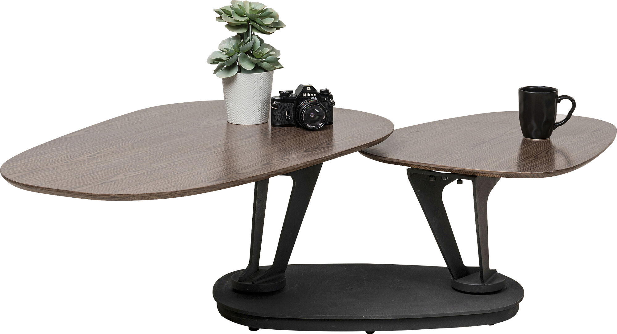 Mesa centro Franklin Wood nogal 161x60cm – Imagen-1.