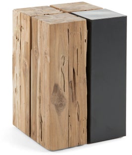 Stolik pomocniczy drewniany 43 cm – obraz-1