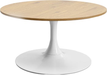 Mesa centro Schickeria Roble Blanco Ø80cm – Imagen-1.