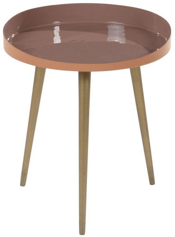Stolik kawowy Olia 40 cm różowy – obraz-1