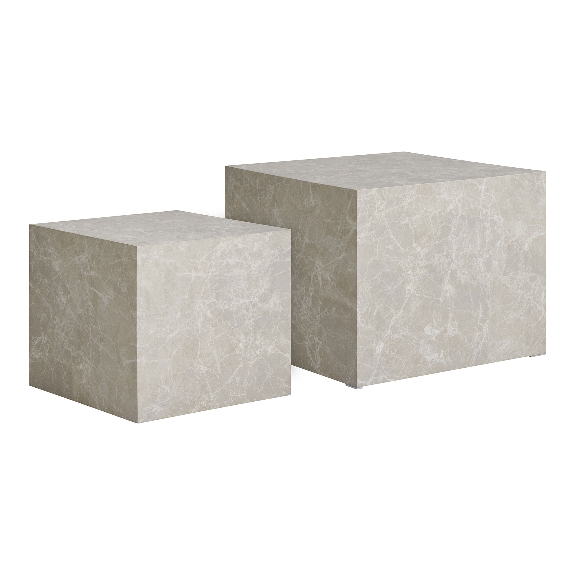 Stolik kawowy Prague (2/set) wygląd marmuru – grafika-1.