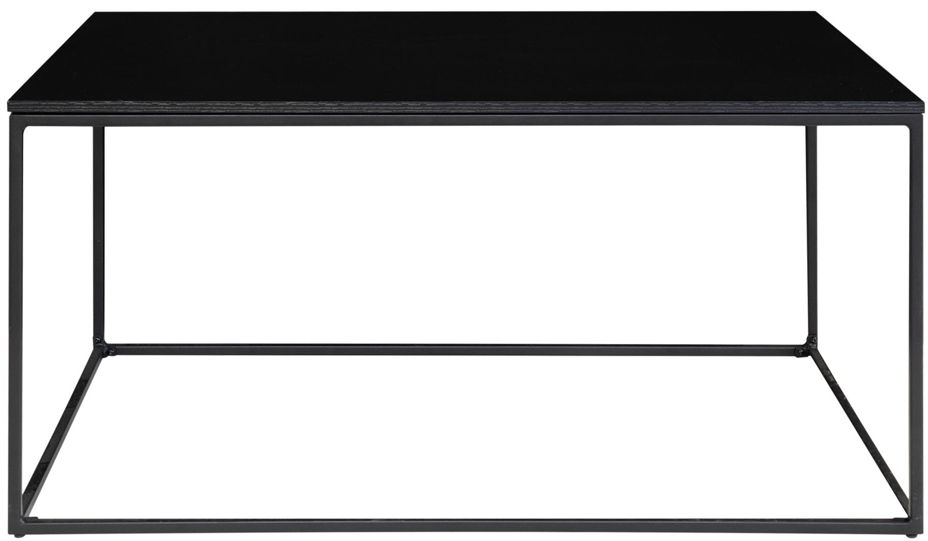 Stolik kawowy prostokątny blat drewniany podstawa metalowa 90x60 cm – grafika-1.