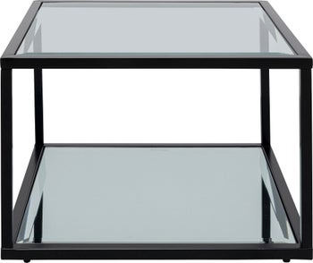 Sidobord Quadro - Svart/Glas/Spegelglas, 50x50cm – bild-1.